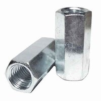 RCN112 1-1/2"-6  X 4" Rod Coupling Nut, Regular Hex, A563 Grade A, Zinc